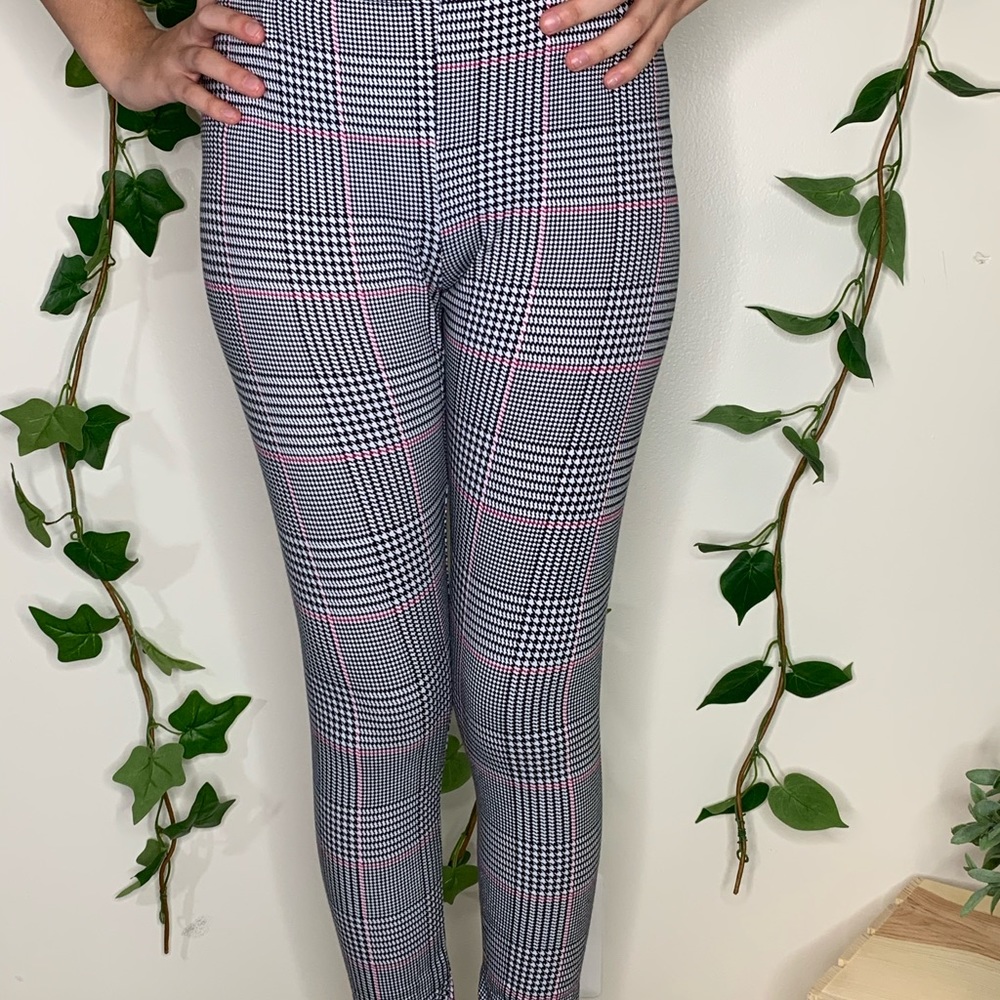 Plaid leggings